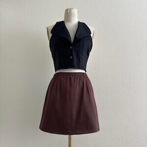 handmade brown mini skirt